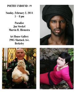 FLYER with HEADSHOTS - Poetry Unbound #9 - February 2 2014